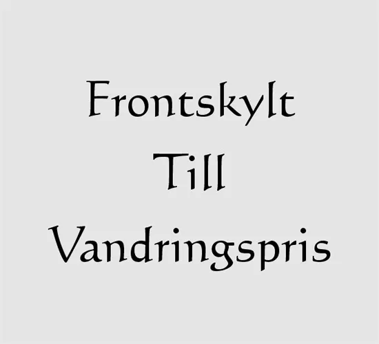 Frontskylt / VPR