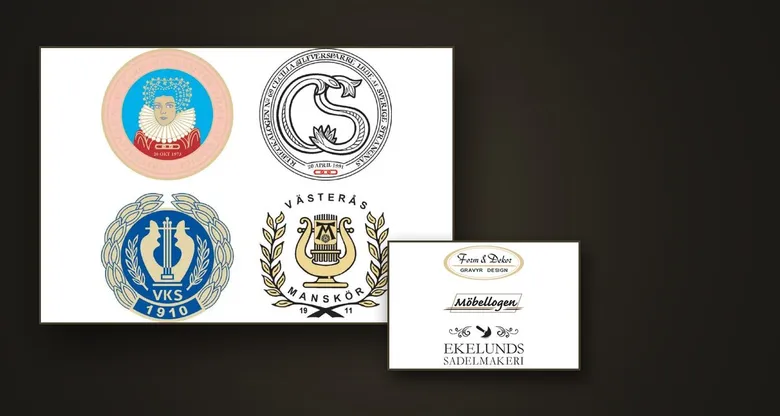 Föreningsemblem och logotyper ritade av Form & Dekor