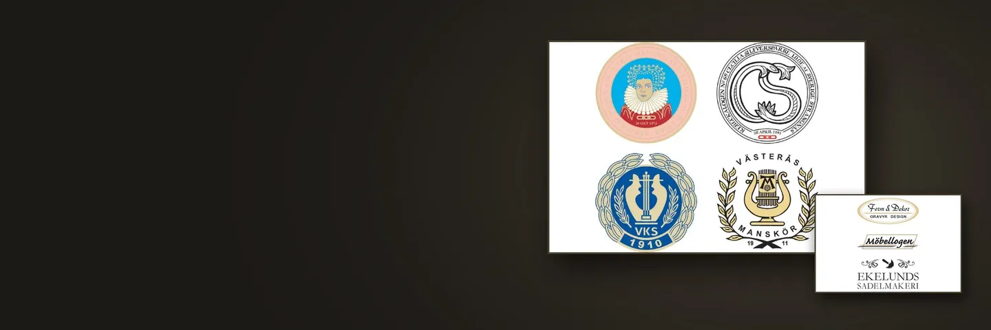 Föreningsemblem och logotyper ritade av Form & Dekor